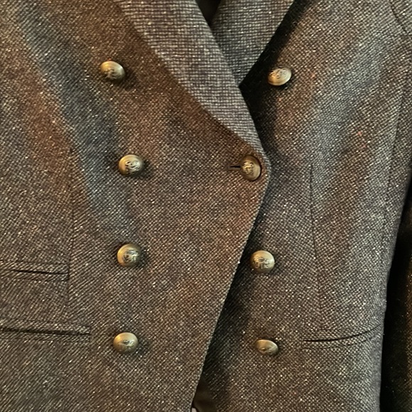 Banana Republic brown tweed blazer, double breasted. One button closure - Picture 2 of 9